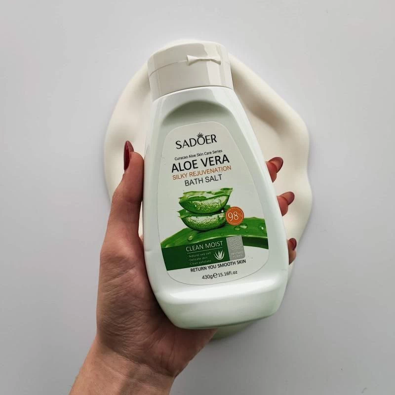 نمک حمام سادور مدل آلوئه ورا وزن 430 گرم 2 نمک حمام سادور مدل آلوئه ورا