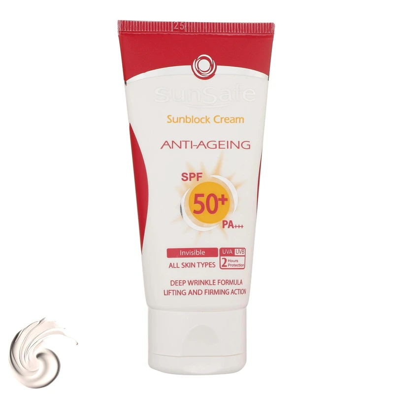 کرم ضد آفتاب و ضد چروک سان سیف برای انواع پوست 2 کرم ضد آفتاب و ضد چروک سان سیف