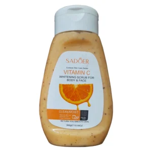 ژل اسکراب صورت و بدن سادور مدل VITAMIN C مناسب برای انواع پوست وزن 300 گرم